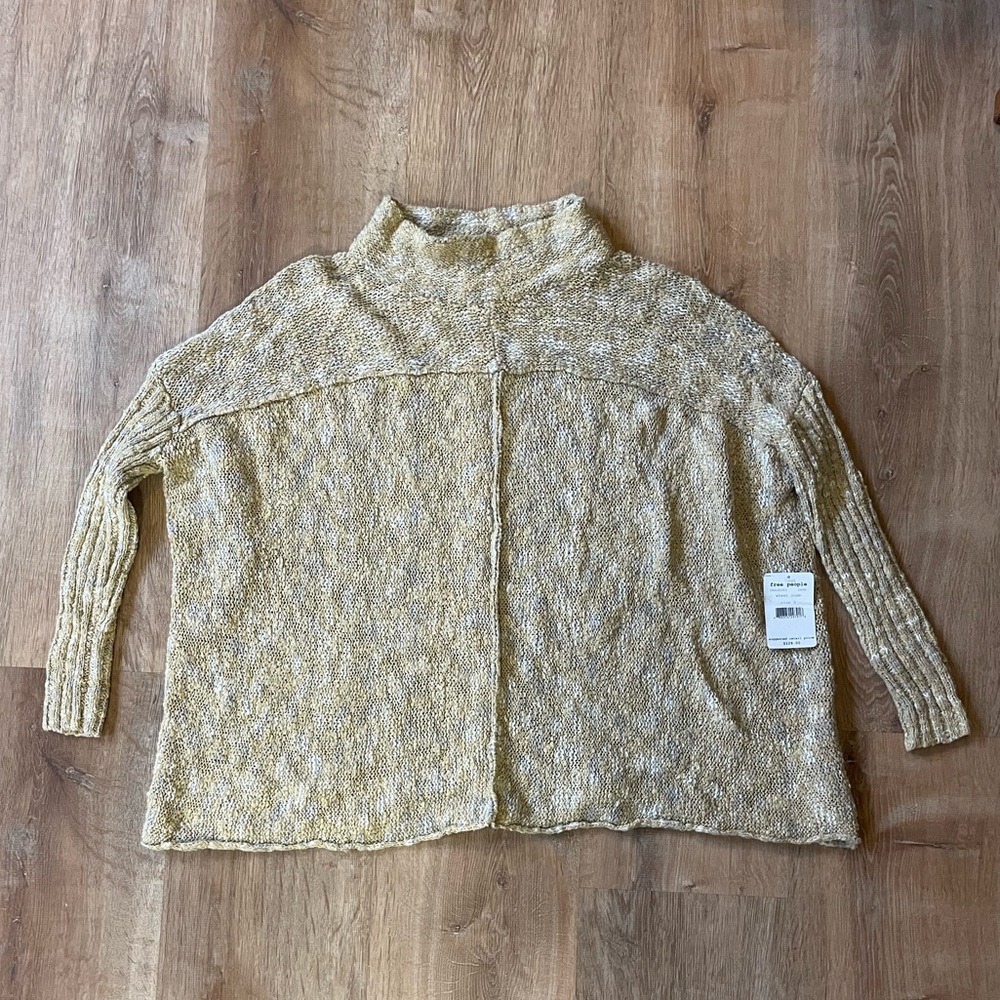 NWT Free People Mock Neck Swing Sweater